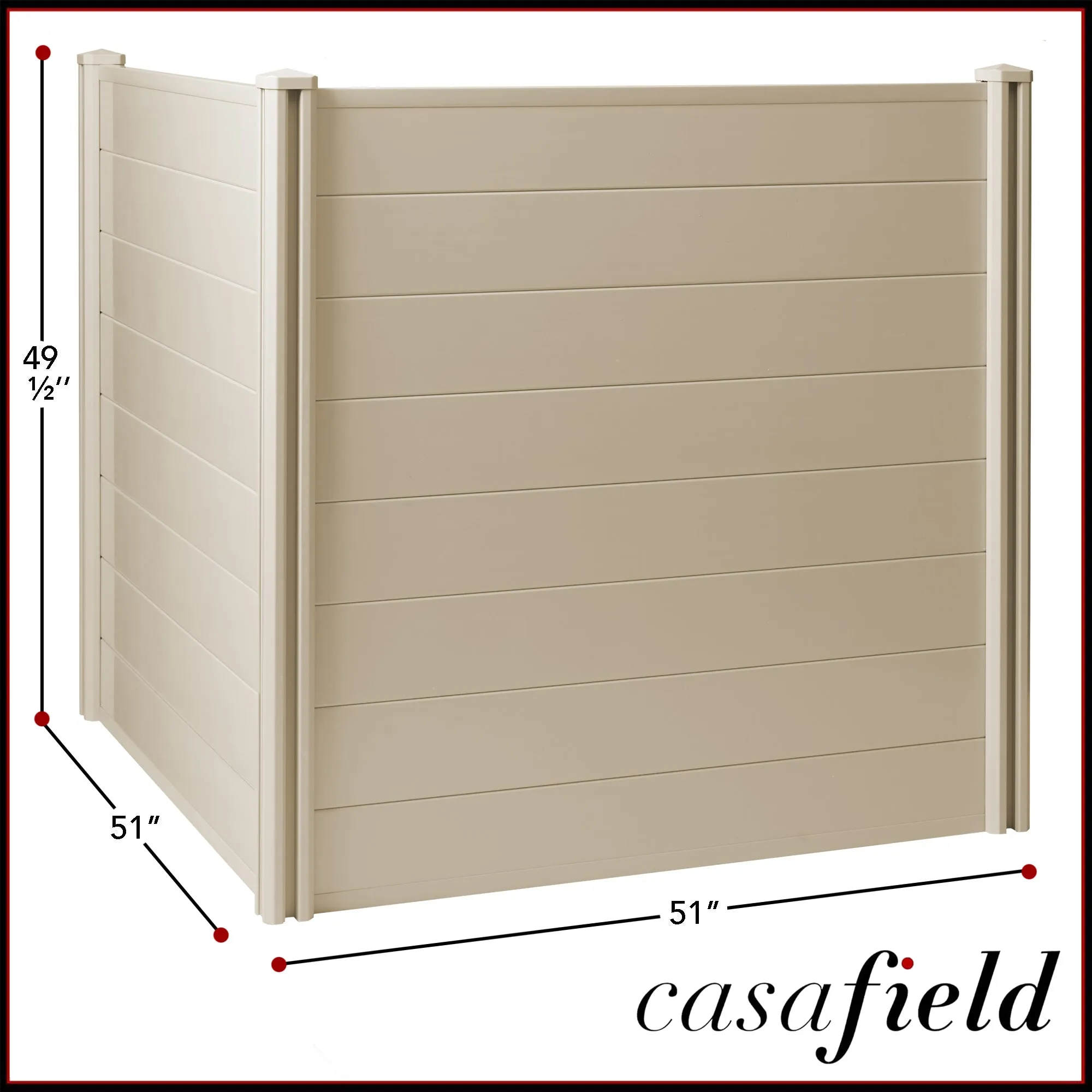 Privacy Screen Outdoor Vinyl Fence Panel Enclosure for AC / Trash Bins