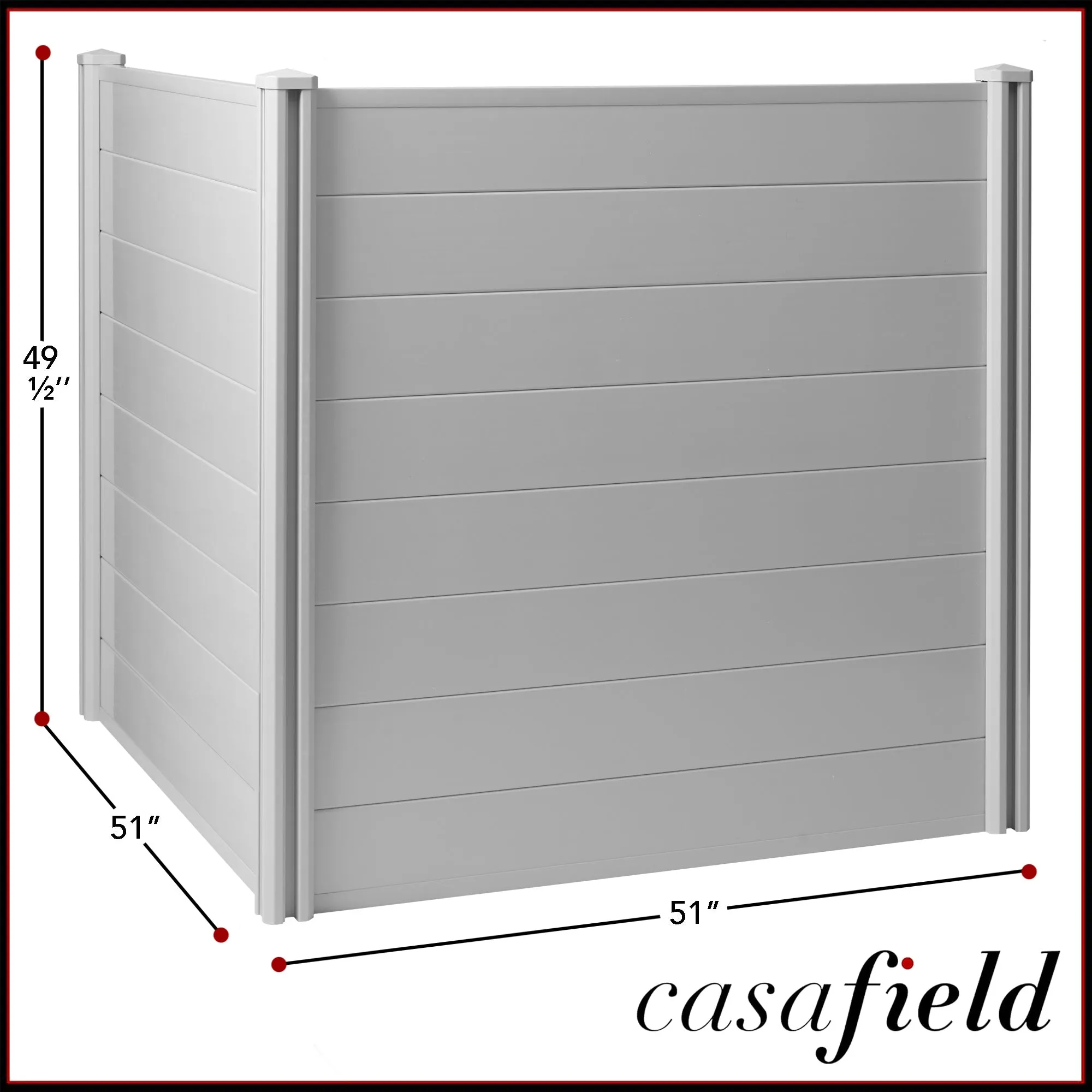 Privacy Screen Outdoor Vinyl Fence Panel Enclosure for AC / Trash Bins