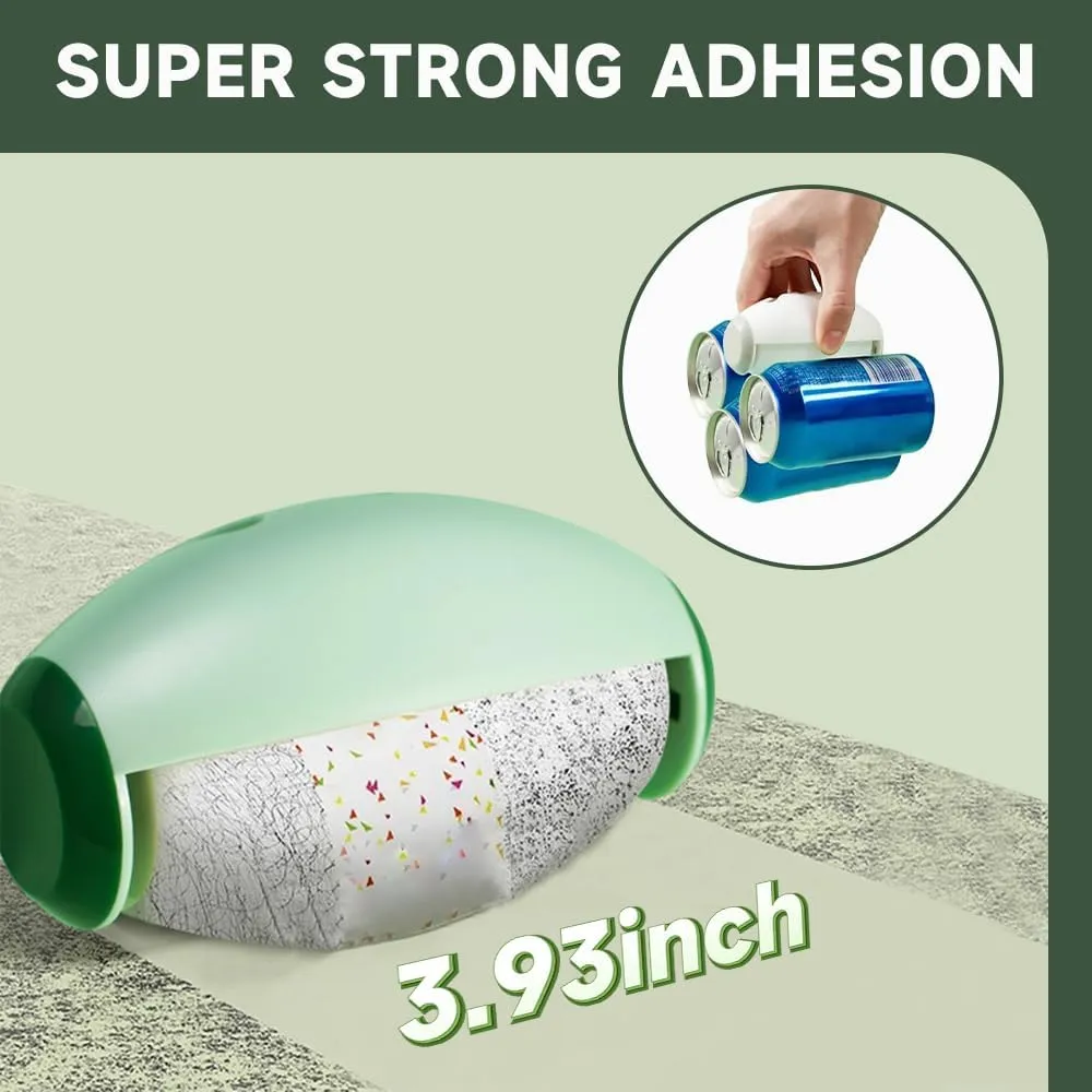 Reusable Lint Roller Ball, 2025 New Reusable Lint Rollers for Pet Hair, Reusable Washable Lint Roller, Washable Sticky Roller Travel Lint Roller Mini Lint Roller for Lint Hair and Clothes (2, Green)