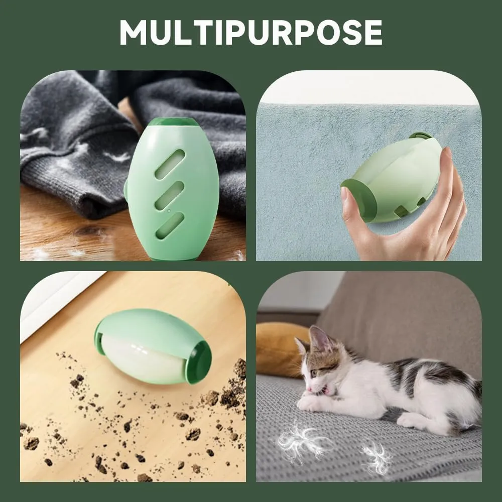 Reusable Lint Roller Ball, 2025 New Reusable Lint Rollers for Pet Hair, Reusable Washable Lint Roller, Washable Sticky Roller Travel Lint Roller Mini Lint Roller for Lint Hair and Clothes (2, Green)