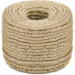 Sisal Rope for Cat Scratching Post Tree Tower Replacement for Repairing Recovering or DIY Scratcher (Natur, 6mm 100ft)