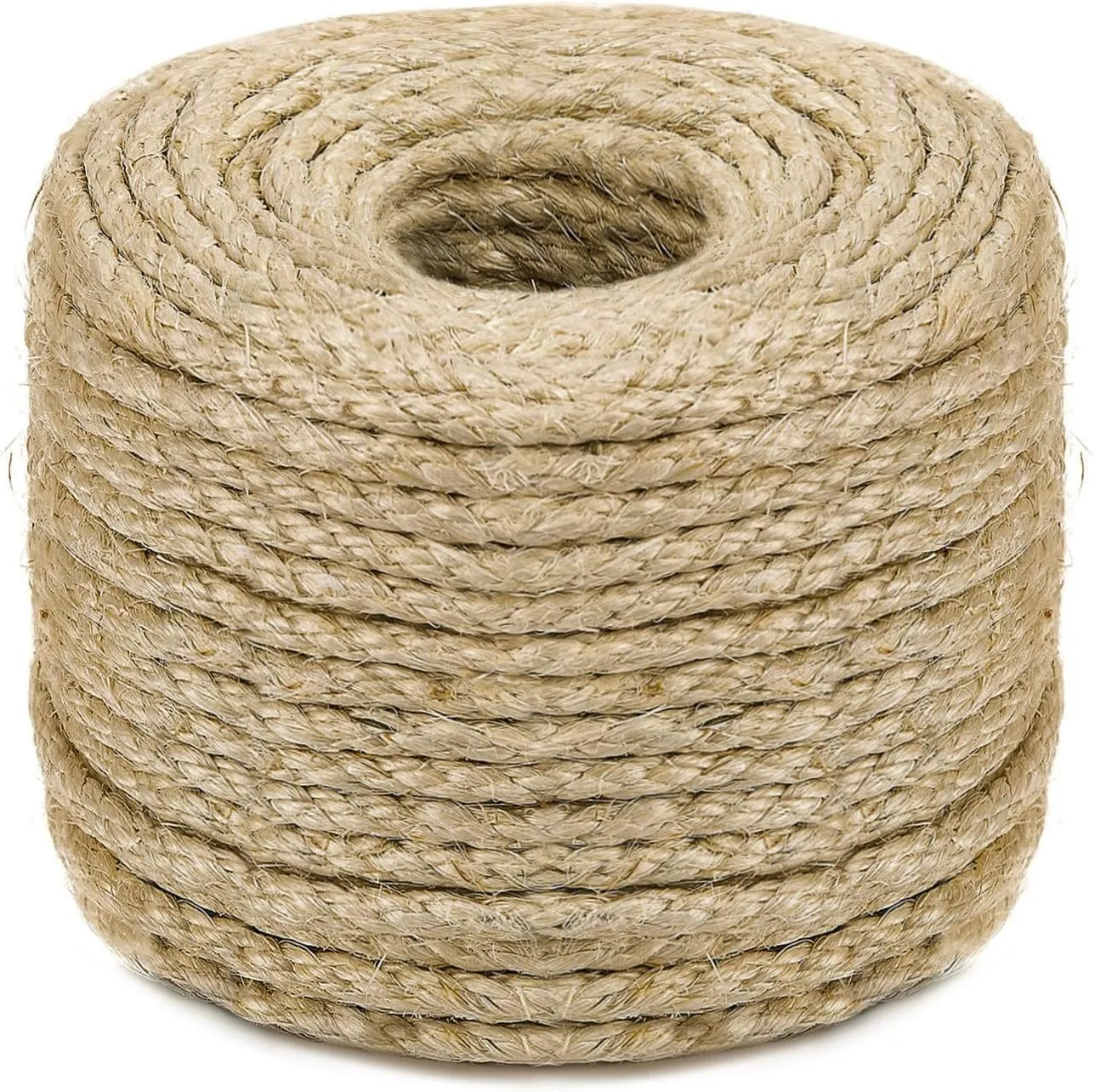 Sisal Rope for Cat Scratching Post Tree Tower Replacement for Repairing Recovering or DIY Scratcher (Natur, 6mm 100ft)