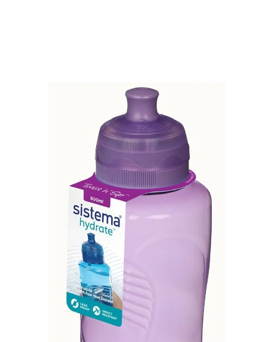 Sistema Tritan Active Water Bottle 800ML Purple