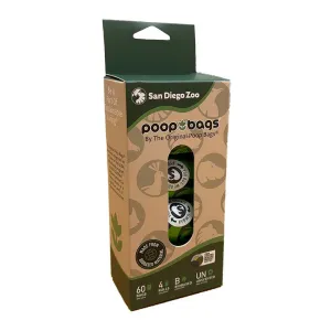 THE ORIGINAL POOP BAGS® SAN DIEGO ZOO BIOBASED 4-ROLL