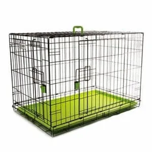 VOYAGER WIRE CRATE - 2 DOORS L,  GREEN