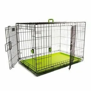VOYAGER WIRE CRATE - 2 DOORS L,  GREEN
